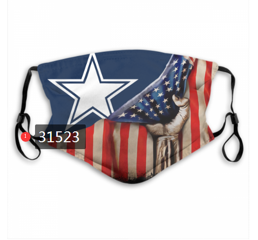 NFL 2020 Dallas Cowboys #63 Dust mask with filter